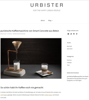 Coffee Maker aus Beton bei urbister.com