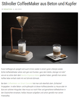 Coffee Maker aus Beton bei netzflutr.de
